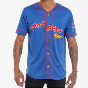 Unisex‎ Child's Play Chucky Good Guys Baseball Jersey Hot Topic Horror Halloween